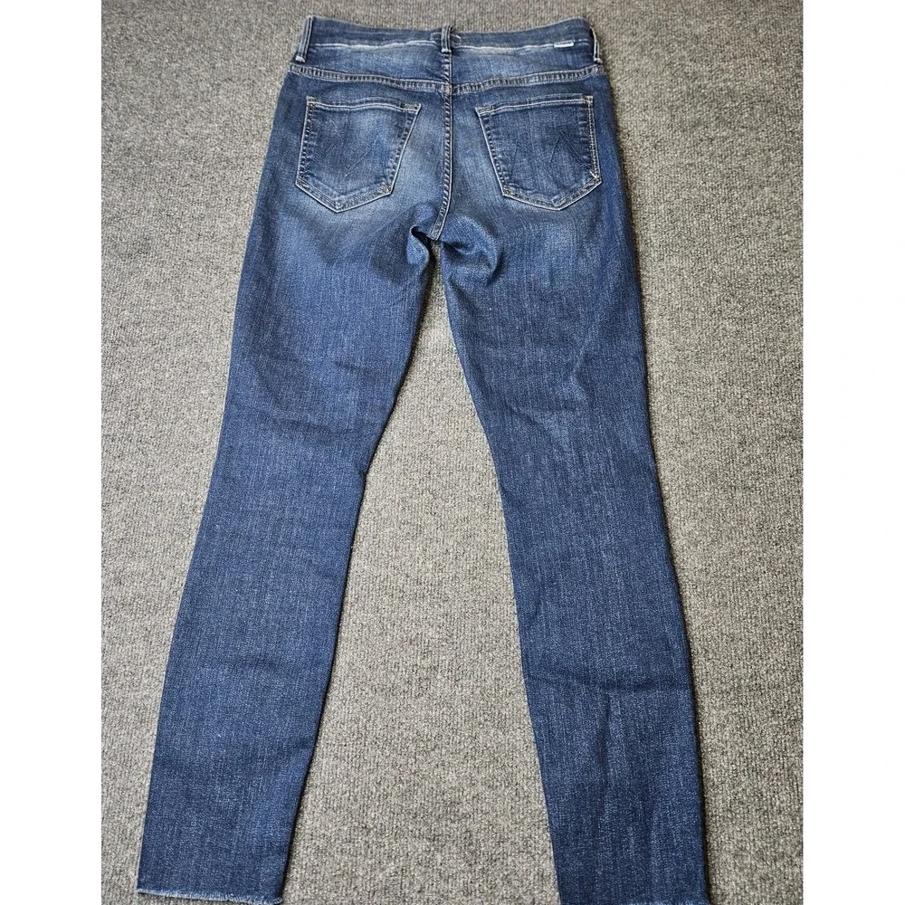 MOTHER Blue Cropped Ankle Jeans